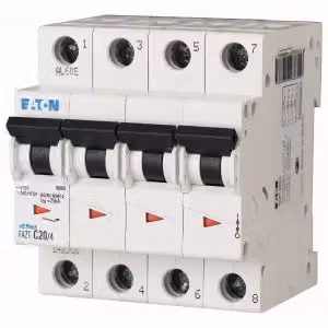 Interruttore differenziale Eaton, 6 A, 4 poli, caratteristica: B 240932