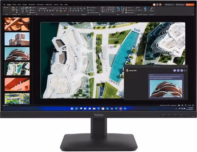 Monitor Lenovo S27-4E da 27 pollici IPS Full HD con HDMI e VGA, colore nero