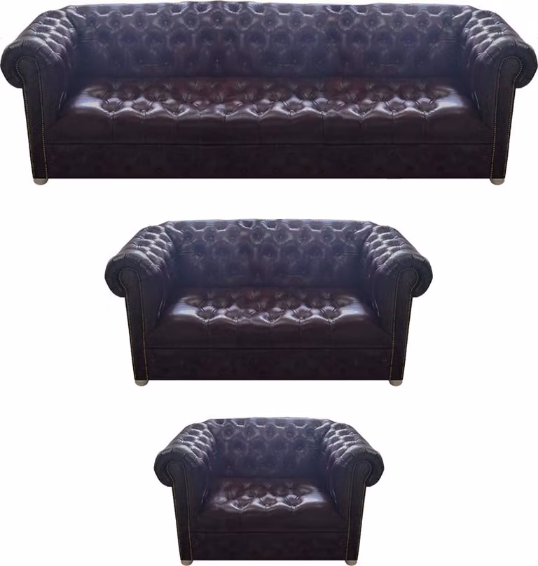 Leder Komplett 3tlg Sofagarnitur Wohnzimmer Luxus Polstermöbel