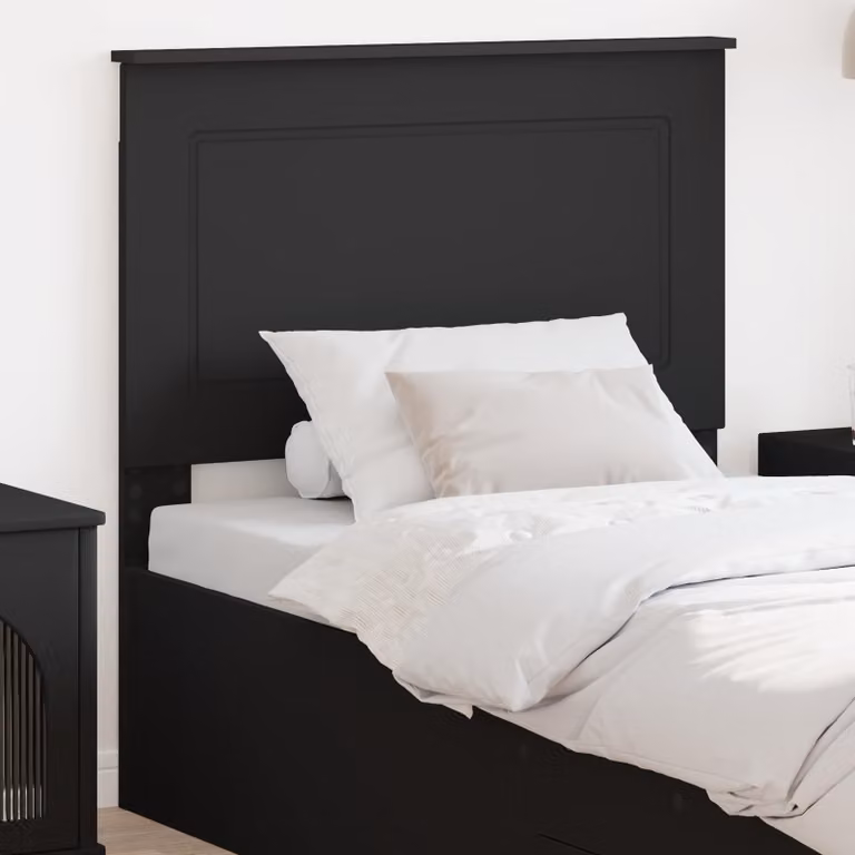 Testiera per letto vidaXL in legno ingegnerizzato nero, Larghezza: 100 cm