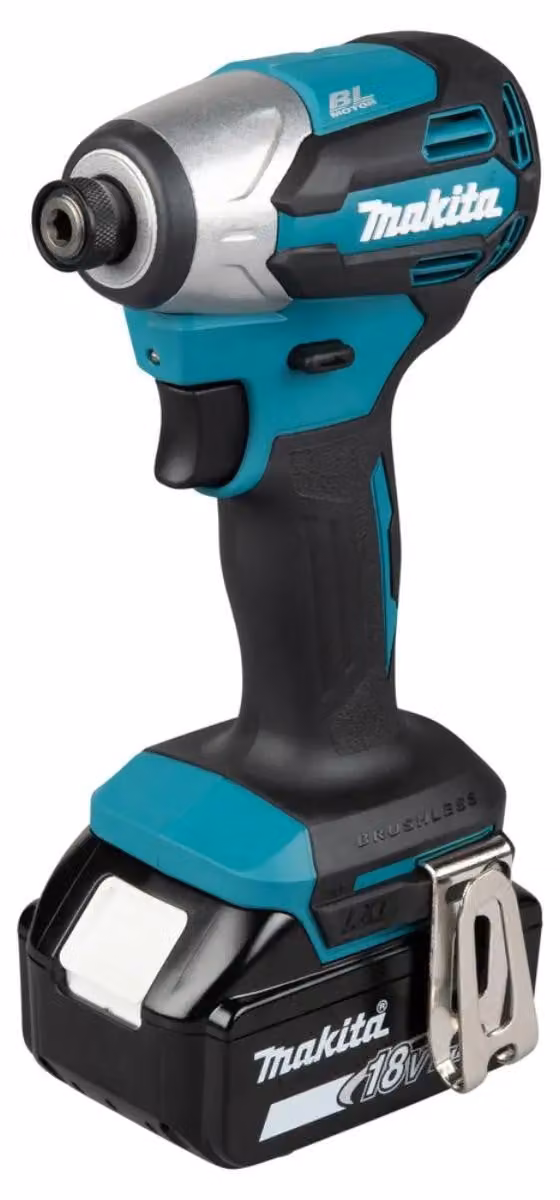 Avvitatore a impatto a batteria Makita 18 V / 5,0 Ah, 2 batterie + caricabatterie nel set MAKPAC - DTD158RTJ