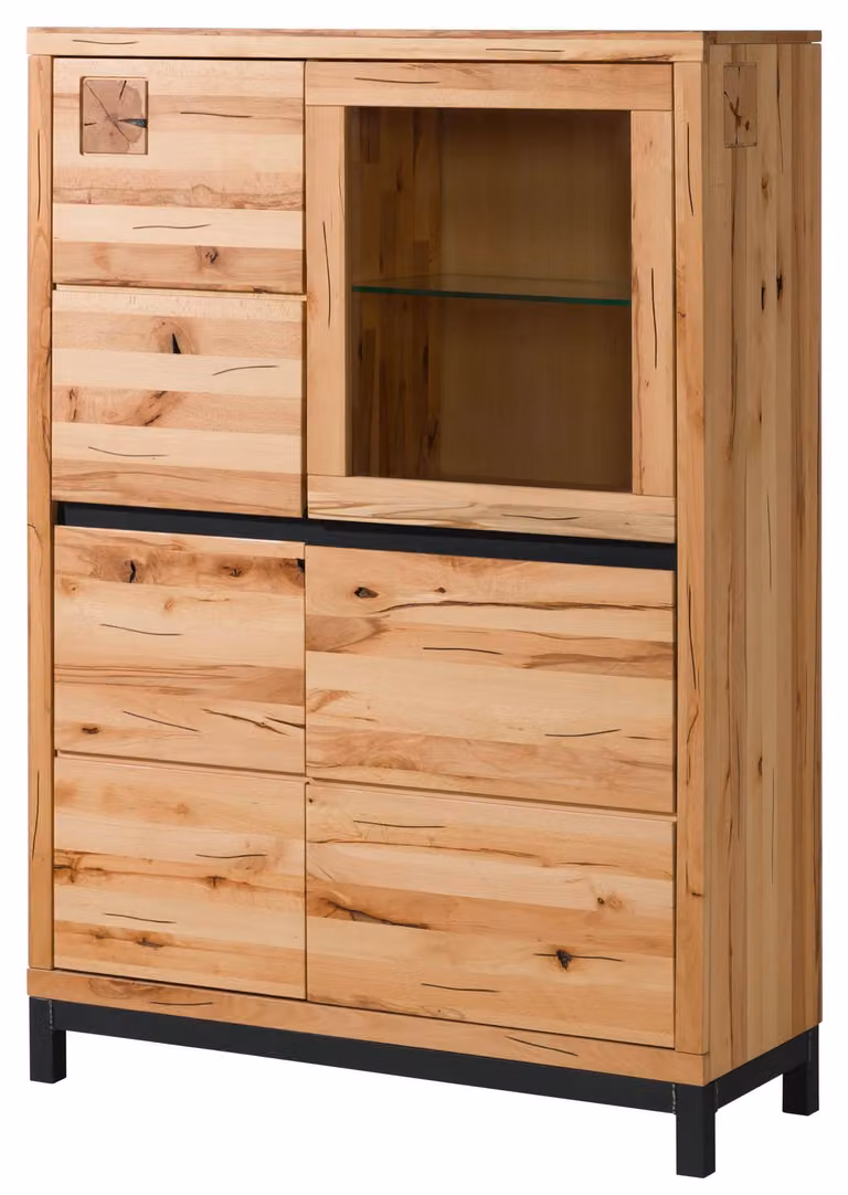 MASSIVMOEBEL24 | Credenza in legno di faggio 103x40x148 oliato naturale VILLANDERS #105
