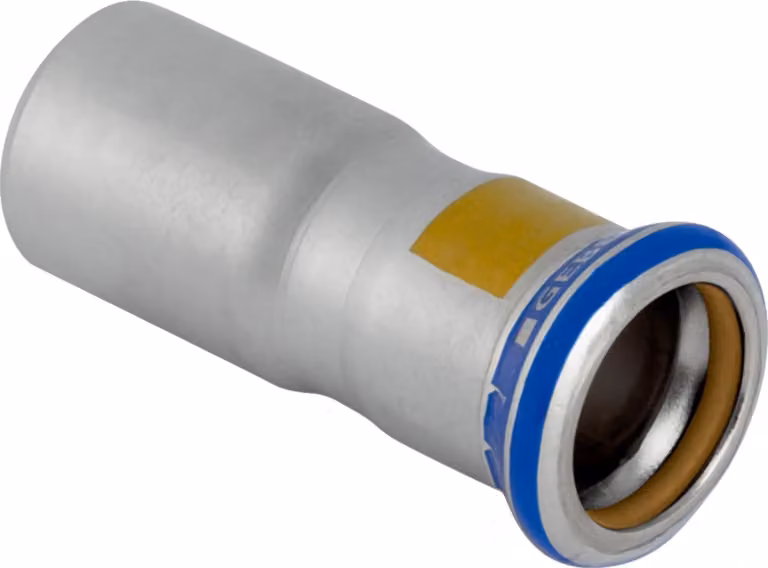 Geberit GE Mapress, acciaio inossidabile, riduttore per gas con estremità inseribile, d42 x 22 mm, 1 pz.