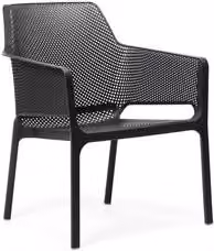 Poltrona da giardino Nardi NET Relax in polipropilene colore Antracite opaco