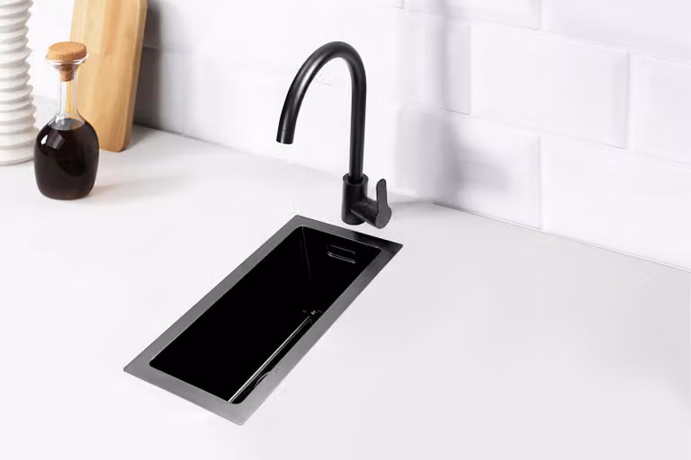 Lavabo - Nero - 20 cm, 22 x 44 cm