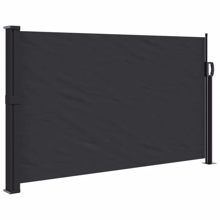 Tenda da Sole Laterale Retrattile Nera 117x300 cm