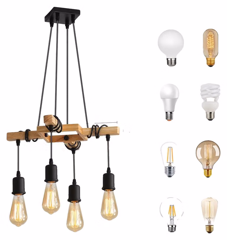 Lampada a sospensione, con altezza regolabile, compatibile con lampadine E27, modello A1902, codice prodotto A1902