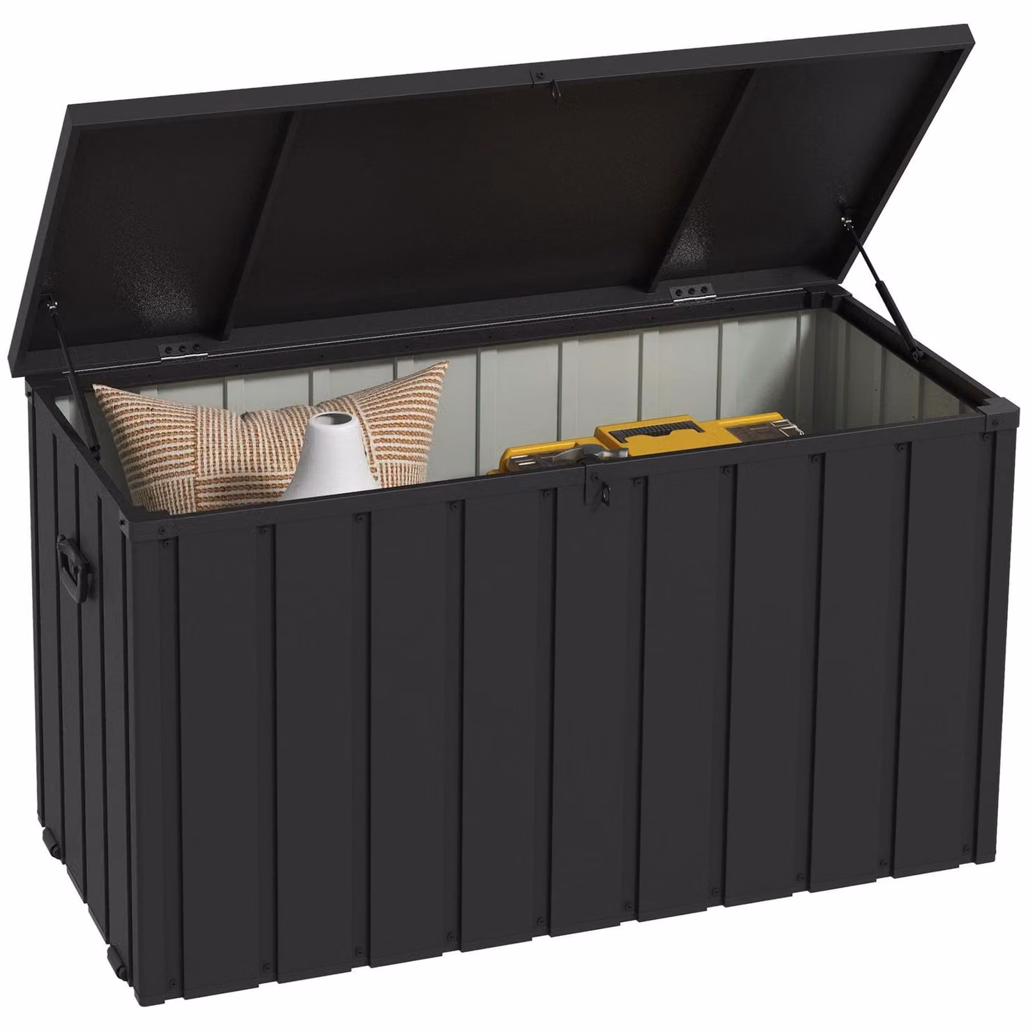Contenitore per esterni - Scatola portaoggetti - Contenitore per cuscini - Contenitore di stoccaggio per il giardino - Cassetta per il giardino - Capacità: 450 litri