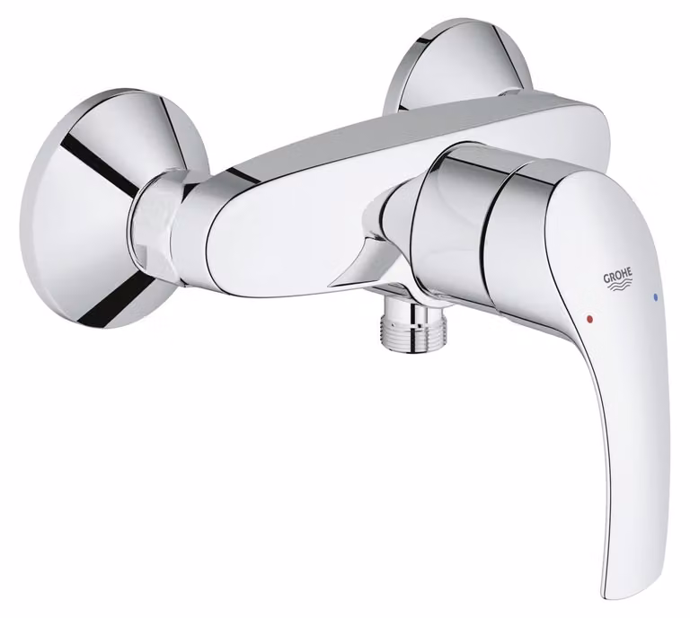 Miscelatore monocomando per doccia, modello Eurosmart, cromato, da montare a parete, confezione singola