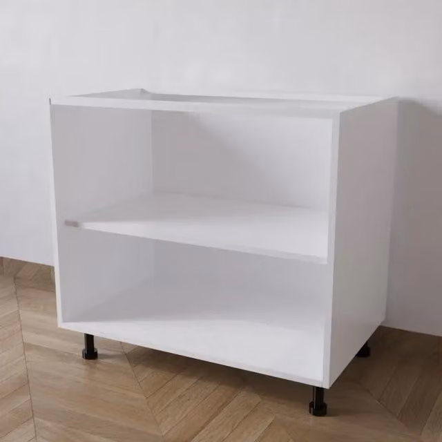 Base cucina Calandrelli bianca in MDF senza anta L 90 x P 55,5 x H 72 cm