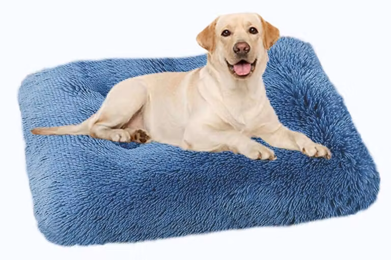 Cuccia per cani, morbida e confortevole, 94x63 cm, blu, lavabile, adatta a cani di taglia media