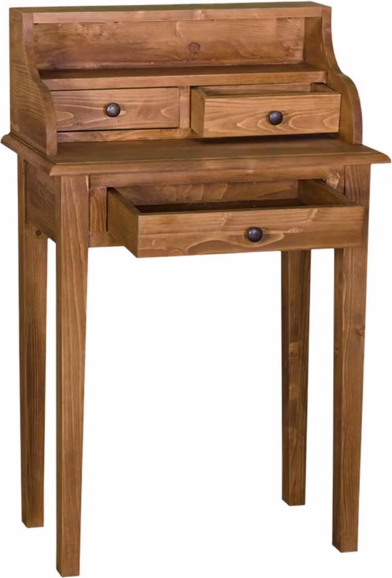 Casa Padrino scrivania in stile country con 3 cassetti 65 x 40 x h. 102 cm - Mobili Soggiorno