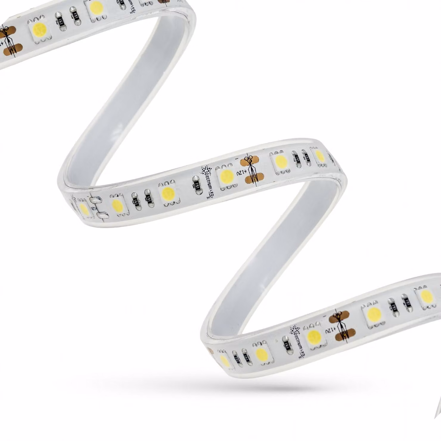 Striscia LED, 1 metro, 120 LED al metro, 9,6W, 3000K