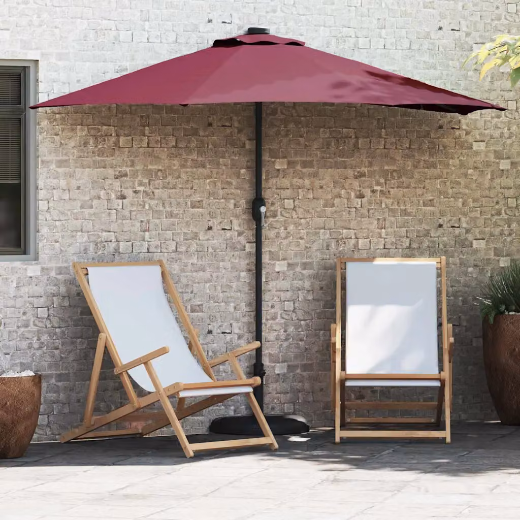 Ombrello da giardino vidaXL rosso in poliestere e acciaio L: 294 cm, P: 150 cm, H: 224 cm