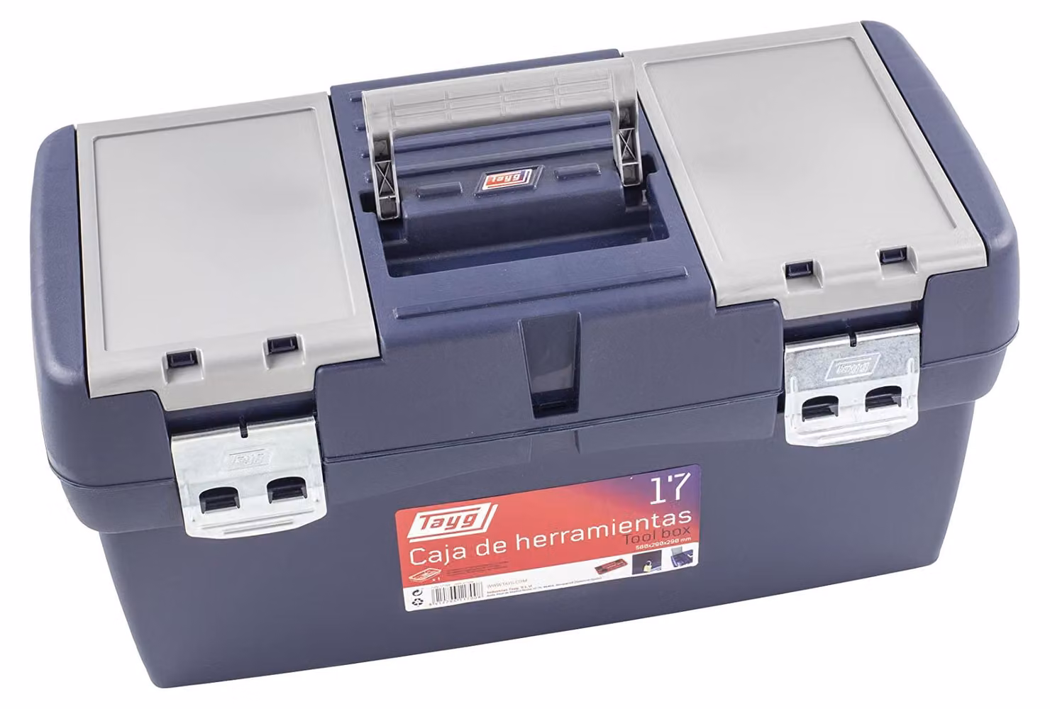 Tayg 370017, cassetta degli attrezzi in plastica, modello n. 17, colore blu
