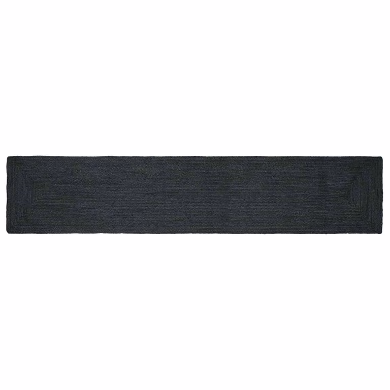 Tappeto da area vidaXL in juta intrecciata, colore grigio antracite, L 400 cm x P 60 cm