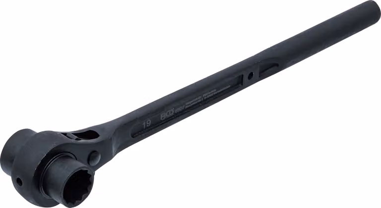 BGS Cricchetto per ponteggiatori a gambo tondo SW 19 x 22 mm - 6907