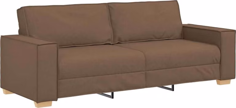 Divano 3-Persone Marrone 220 cm Tessuto