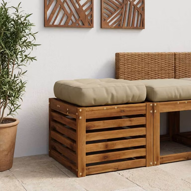 Cuscino per sedia vidaXL VIANEN in poliestere con rivestimento rimovibile lavabile, disponibile in verde o beige