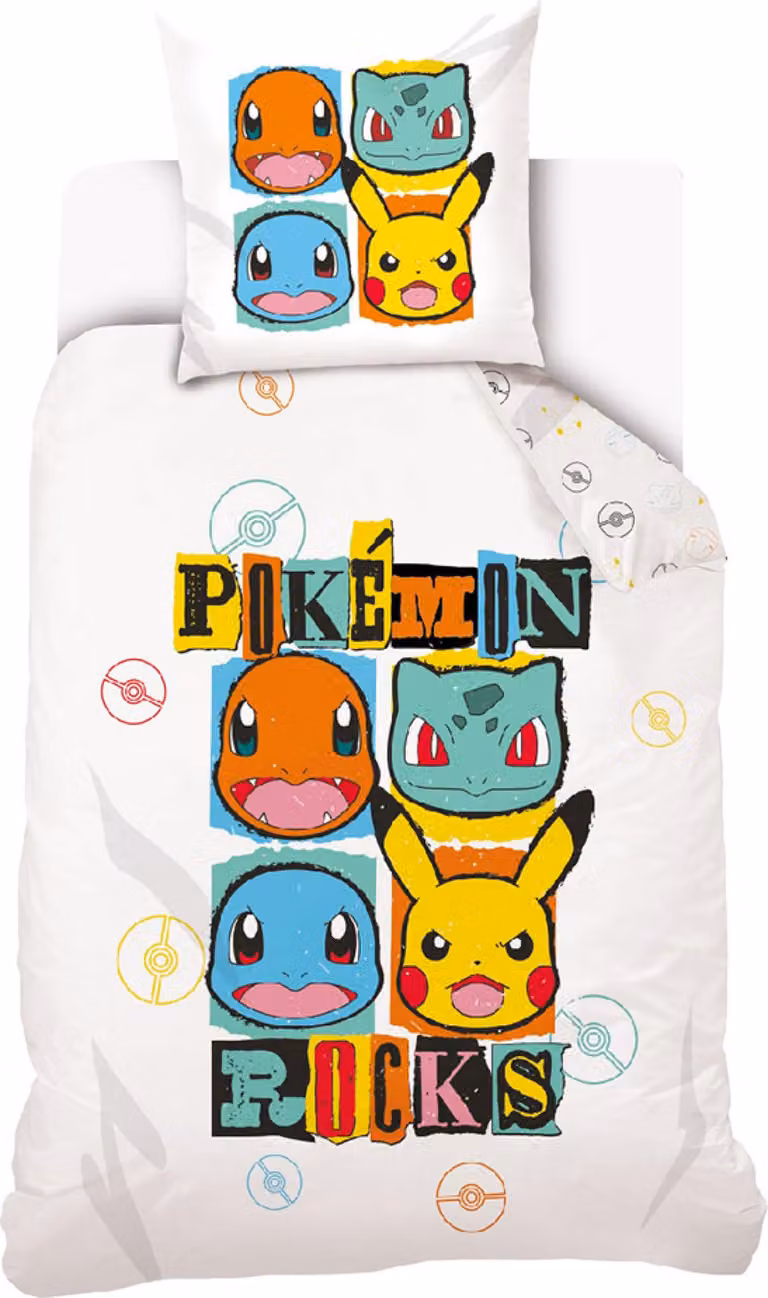 Biancheria da letto per bambini Pokémon Rocks