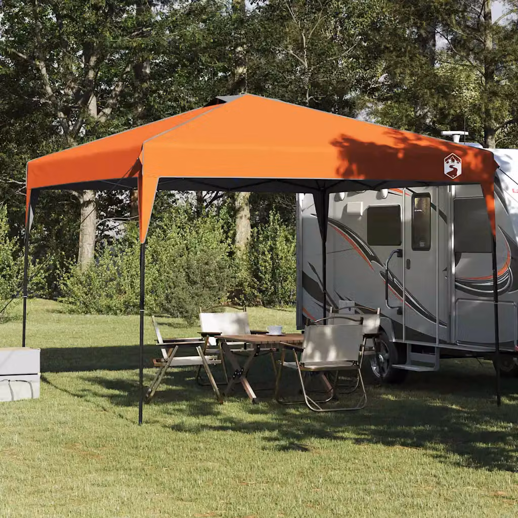 vidaXL Tenda Gazebo in Tessuto Arancione L/P/H: 290 x 290 x 251 cm