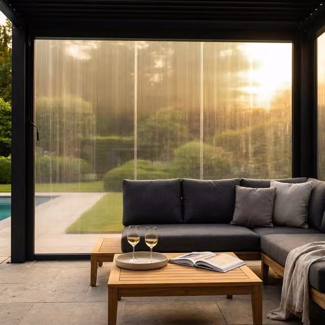 Laterale per pergola biocliamatica in PVC - TONY
