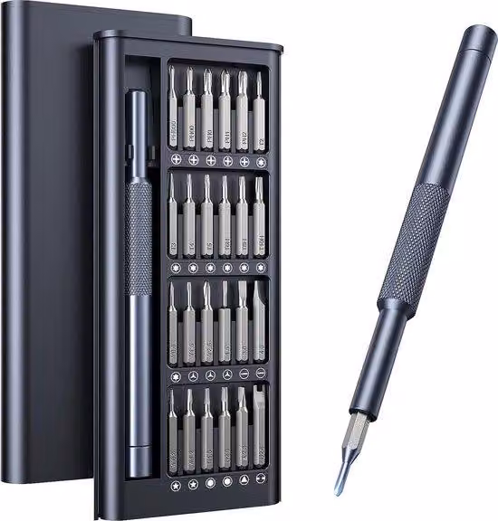 Kit di riparazione professionale 25 in 1 - Utensili magnetici - Piccolo cacciavite di precisione - Per smartphone, computer, orologi, laptop e console di gioco