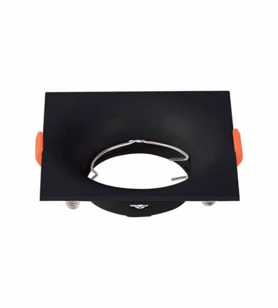 Portafaretto LED da Incasso Quadrato GU10 Colore Nero