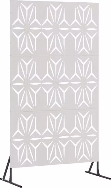 Paravento Schermo per Privacy Grigio in Acciaio L/P/H: 100 x 50 x 180 cm CFW6760648 – 1