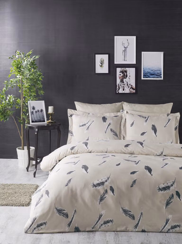 L'Essentiel Linge de Maison, Feather- TRF3221, Crema, Copripiumini, 100% cotone rinforzato