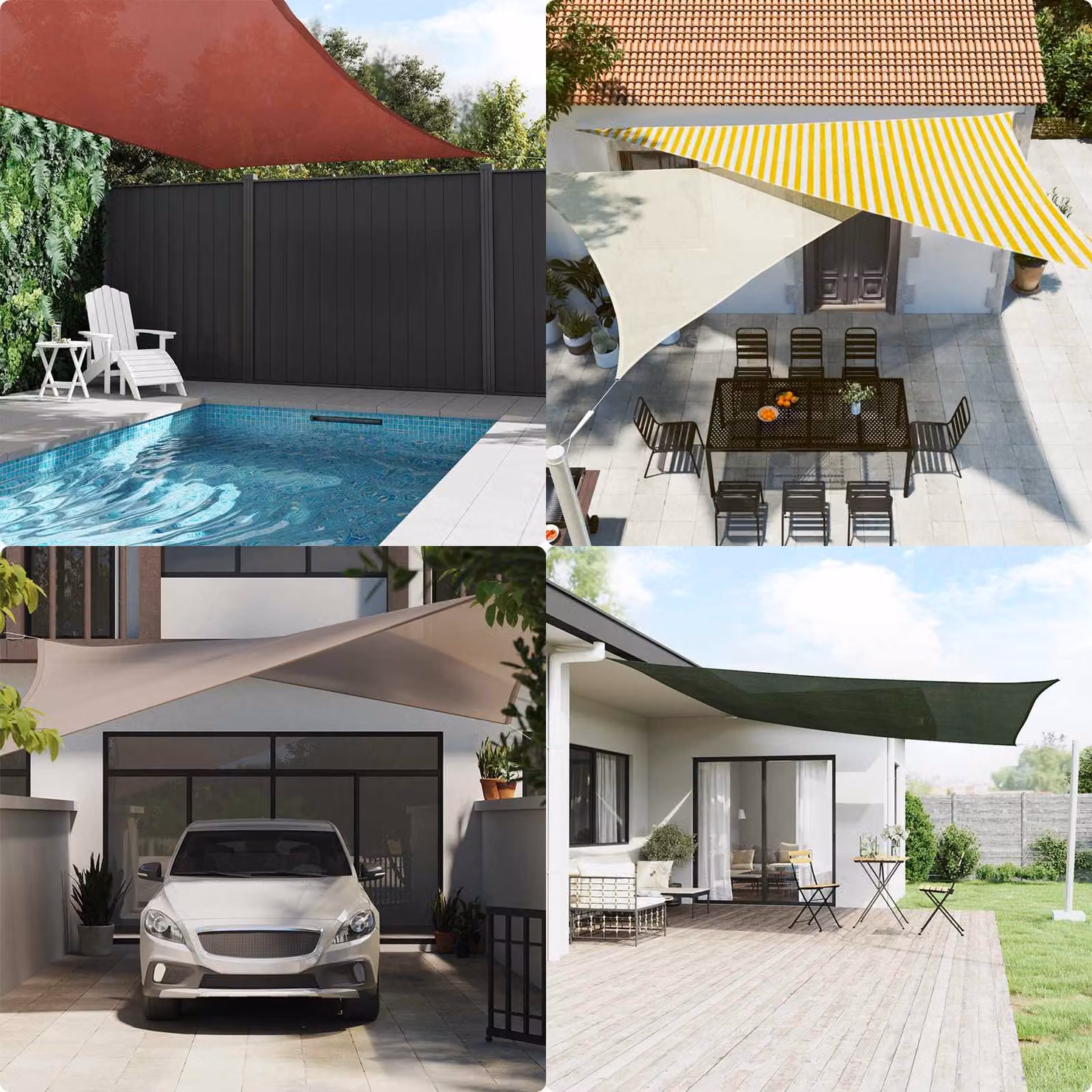 vidaXL Telo Ombra Rettangolare 2 x 3 m HDPE Giallo e Bianco