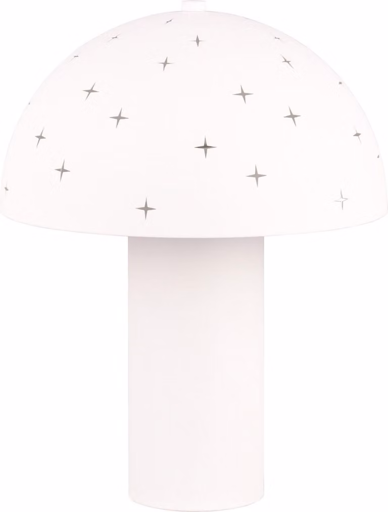 Lampada da tavolo SETA in metallo bianco