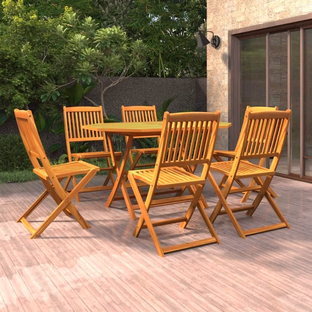 Maison Exclusive - Set da pranzo da giardino in legno massello di acacia, 7 pezzi