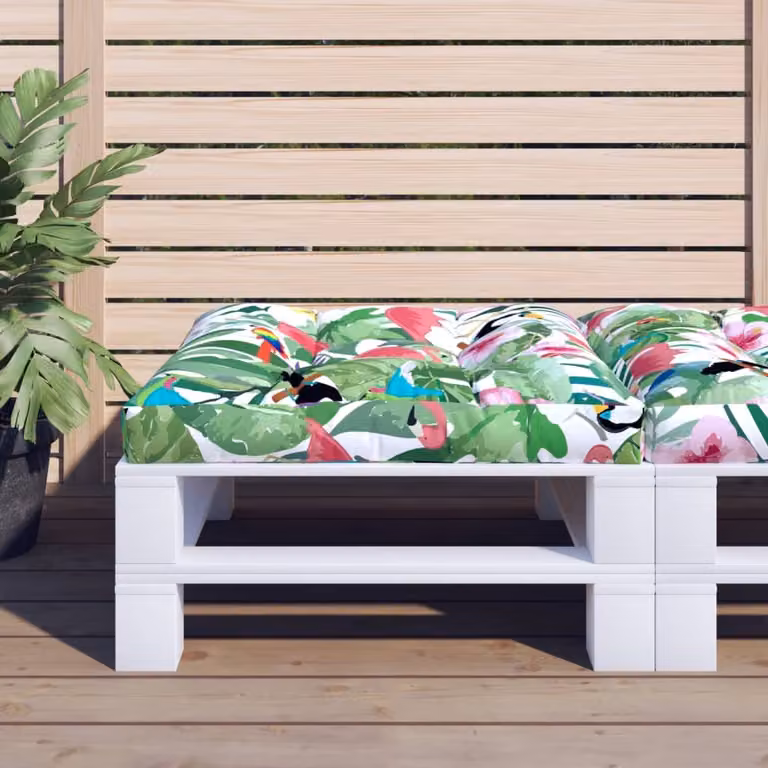 vidaXL Cuscino per Pallet Multicolore in Poliestere, L 80 cm x P 80 cm x H 12 cm