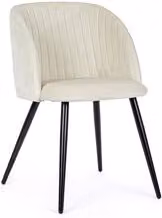Set di 2 sedie Bizzotto modello Felicia in velluto bianco con struttura in metallo e imbottitura moderna
