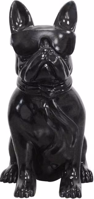 Scultura Decorativa Bulldog Francese Dude Nero