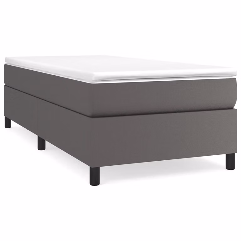 Struttura Letto a Rete a Molle Grigio 100x200 cm in Pelle finta