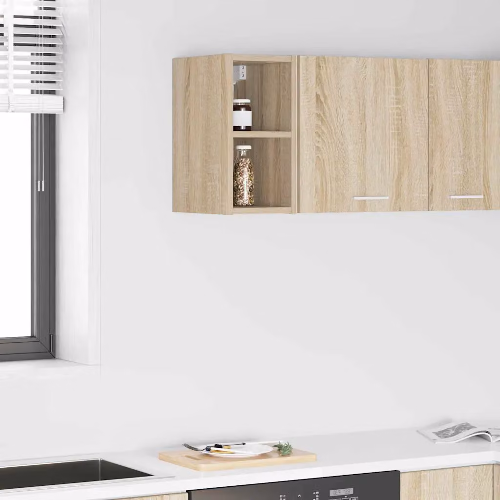 Armadio pensile da cucina vidaXL in Rovere Sonoma marrone con ante a battente, L/P/H: 20 x 29,5 x 40 cm