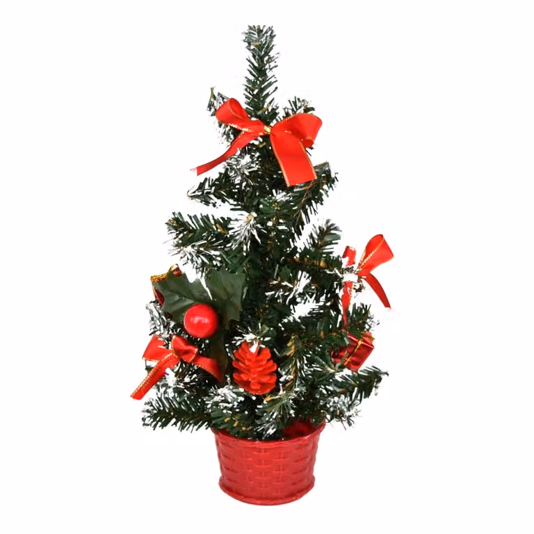 Albero con fiocco rosso 25 cm