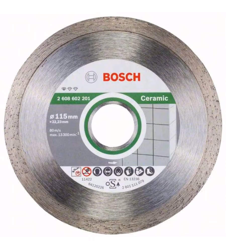 Bosch Disco Diamantato 115 mm per Piastrelle in Ceramica - Tagli Precisi