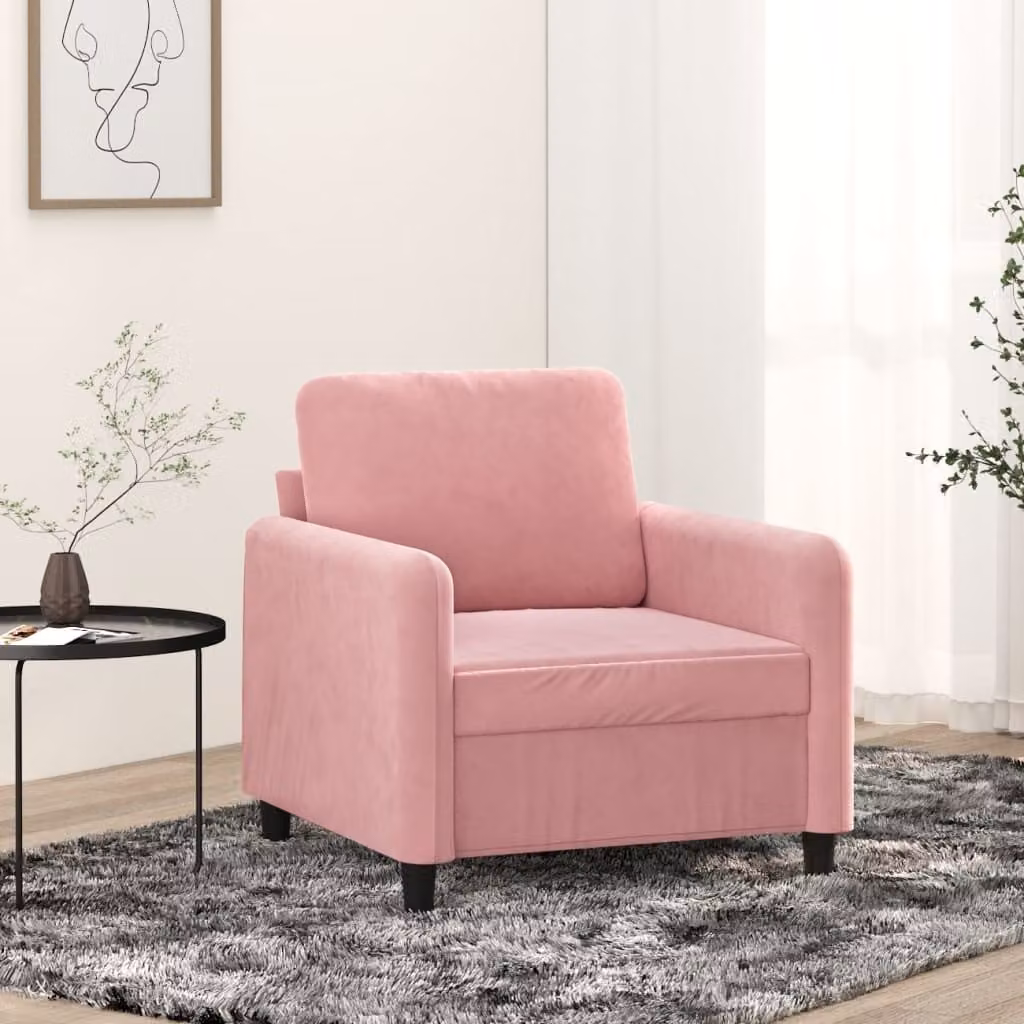 Maison Exclusive - Poltrona Rosa 60 cm Velluto