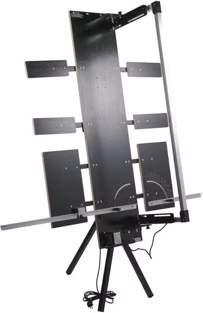 Tagliatrice di schiuma e cotone perlato MERKLOOS in alluminio nero con 6 fili elettrici riscaldati, regolabile 0-90°, massima lunghezza 127 cm e massima taglia 42 cm