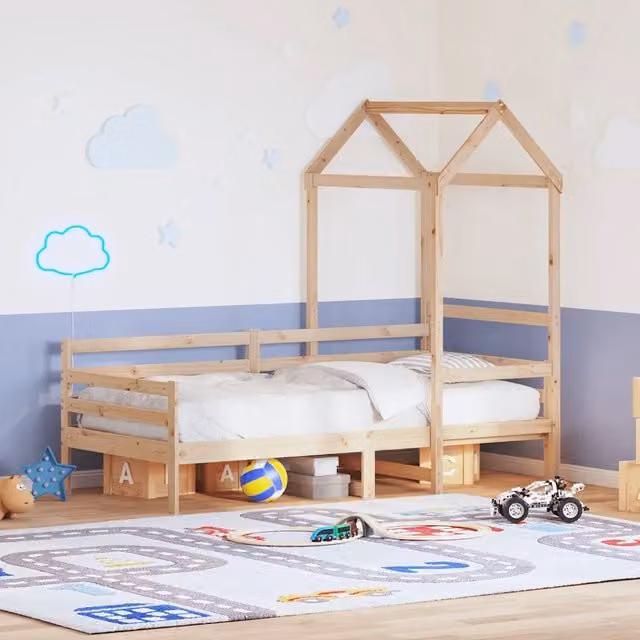 Dormeuse con Tetto 80x200 cm in Legno Massello di Pino 3282200