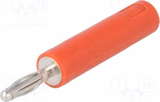 1 adattatore da 70 VDC, connettori a banana placcati in oro, diametro 2 mm, colore rosso, 35,5 mm, 10 A, temperatura di esercizio: -25 ÷ 80 °C, tempo di risposta: 20-40 secondi, materiali: nichel/rame