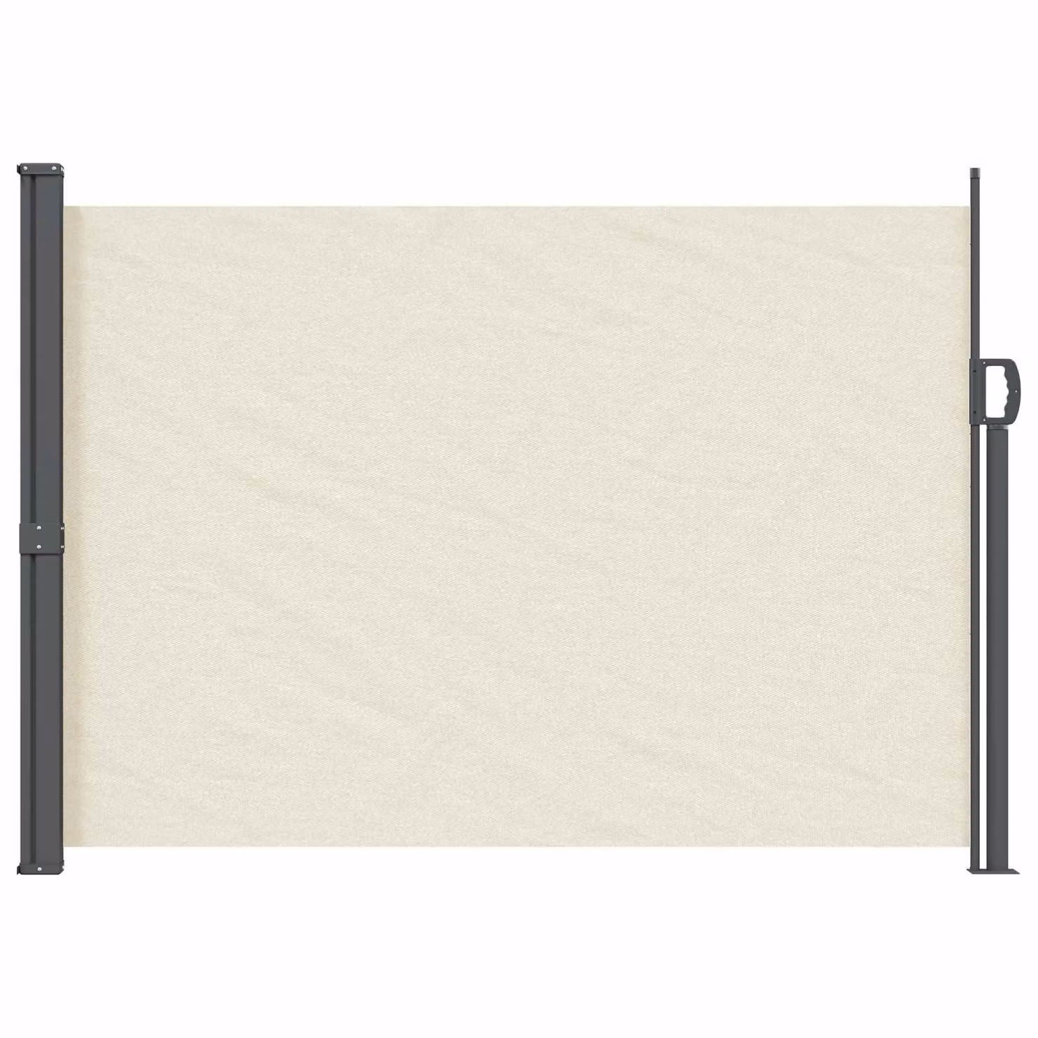Tenda laterale retrattile vidaXL in poliestere beige con struttura in acciaio, L 300 cm x H 140 cm