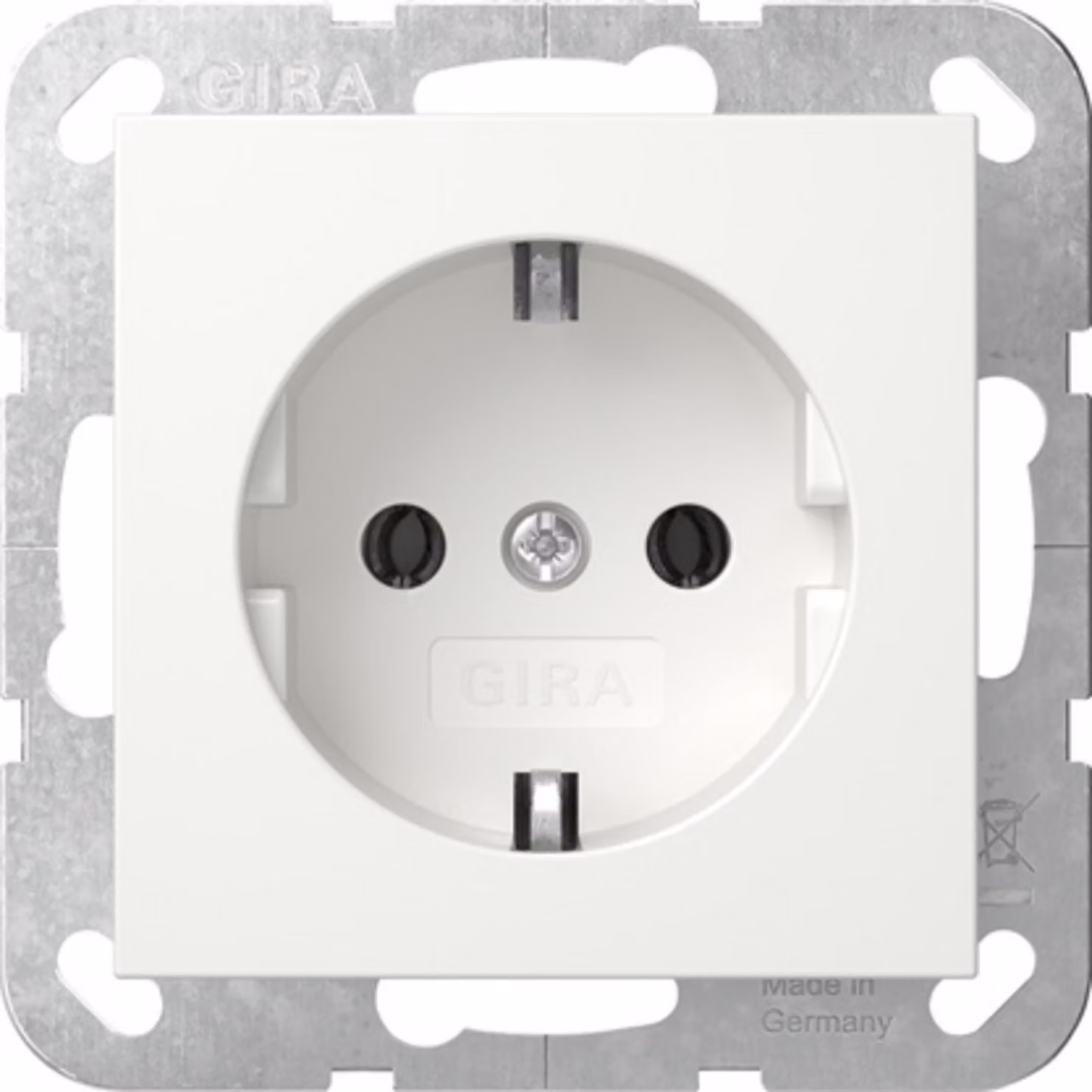 Presa SRK bianco puro - Contatto di protezione della presa 418027