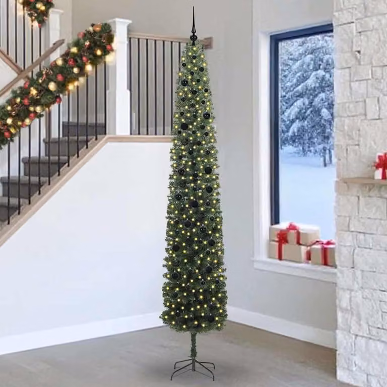 Maison Exclusive - Albero di Natale artificiale con 300 LED e supporto, verde, 270 cm