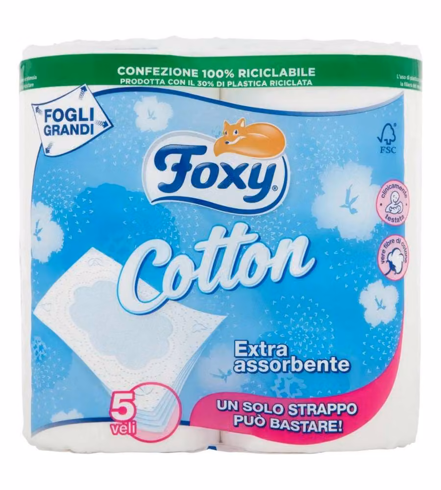 Carta Igienica Cotton 5 veli 4 rotoli
