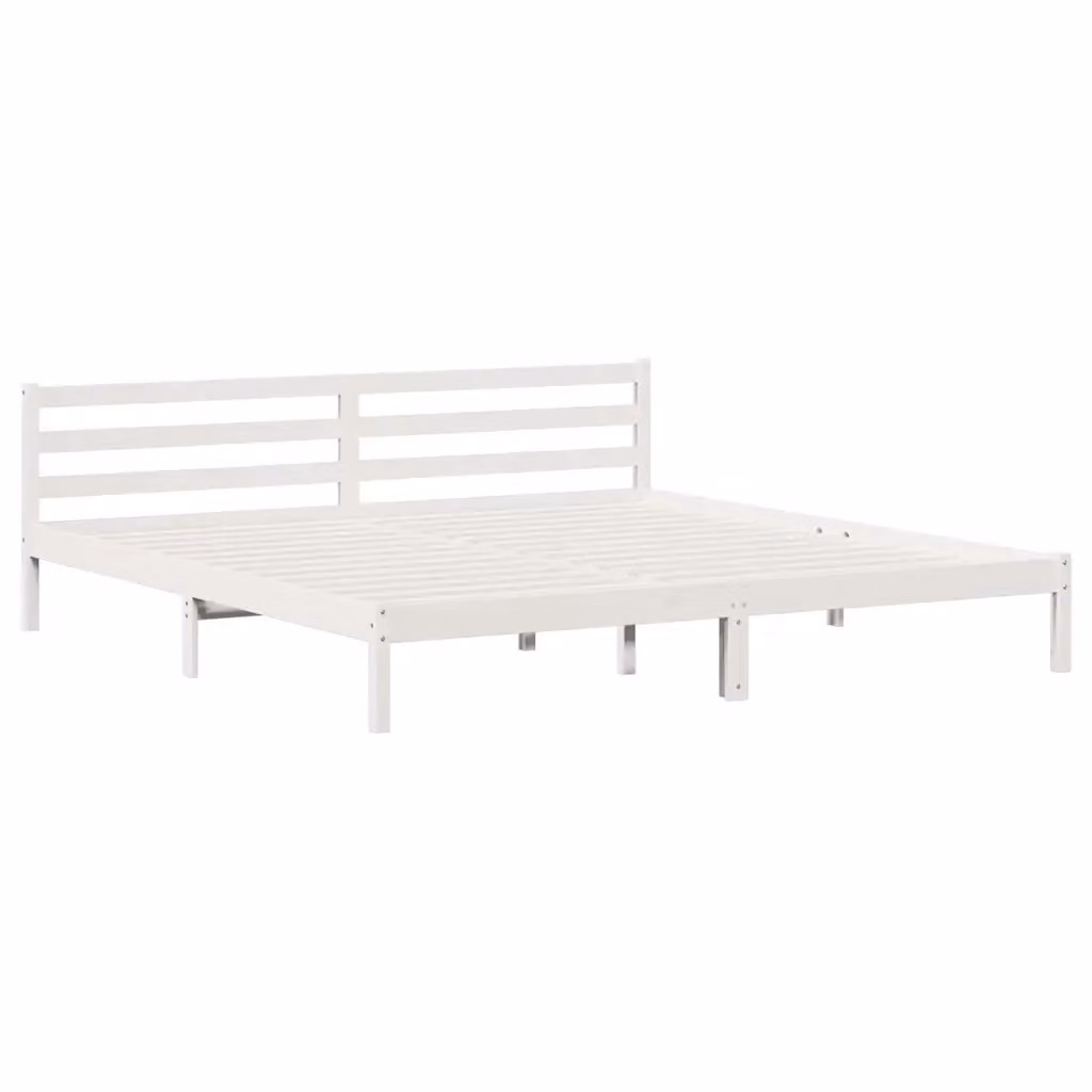 Struttura del letto con testiera in legno di pino bianco vidaXL L: 185,5 cm, P: 69,5 cm, H: 215,5 cm – 2