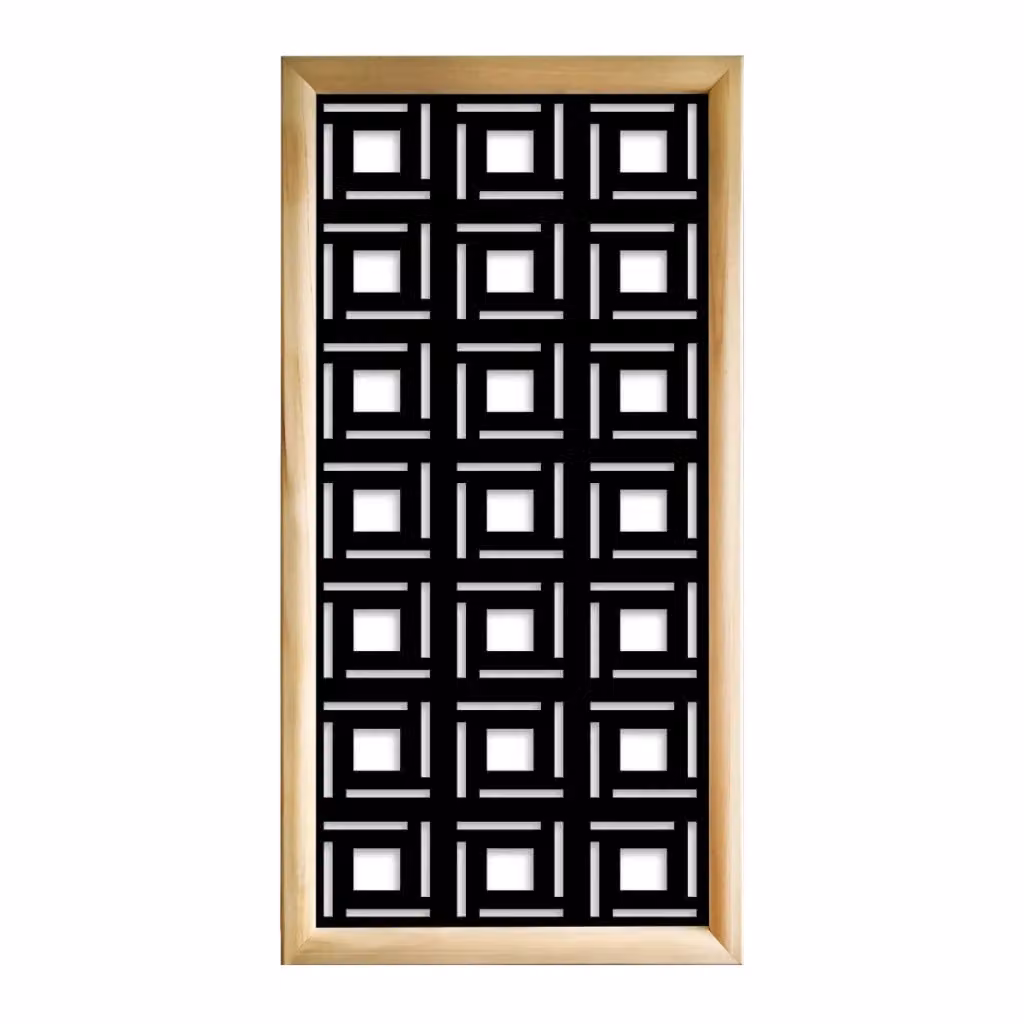 Moduli Decorativi Geometrici 4SIDES in Legno e PVC Nero, L 73 cm x H 148 cm – 2